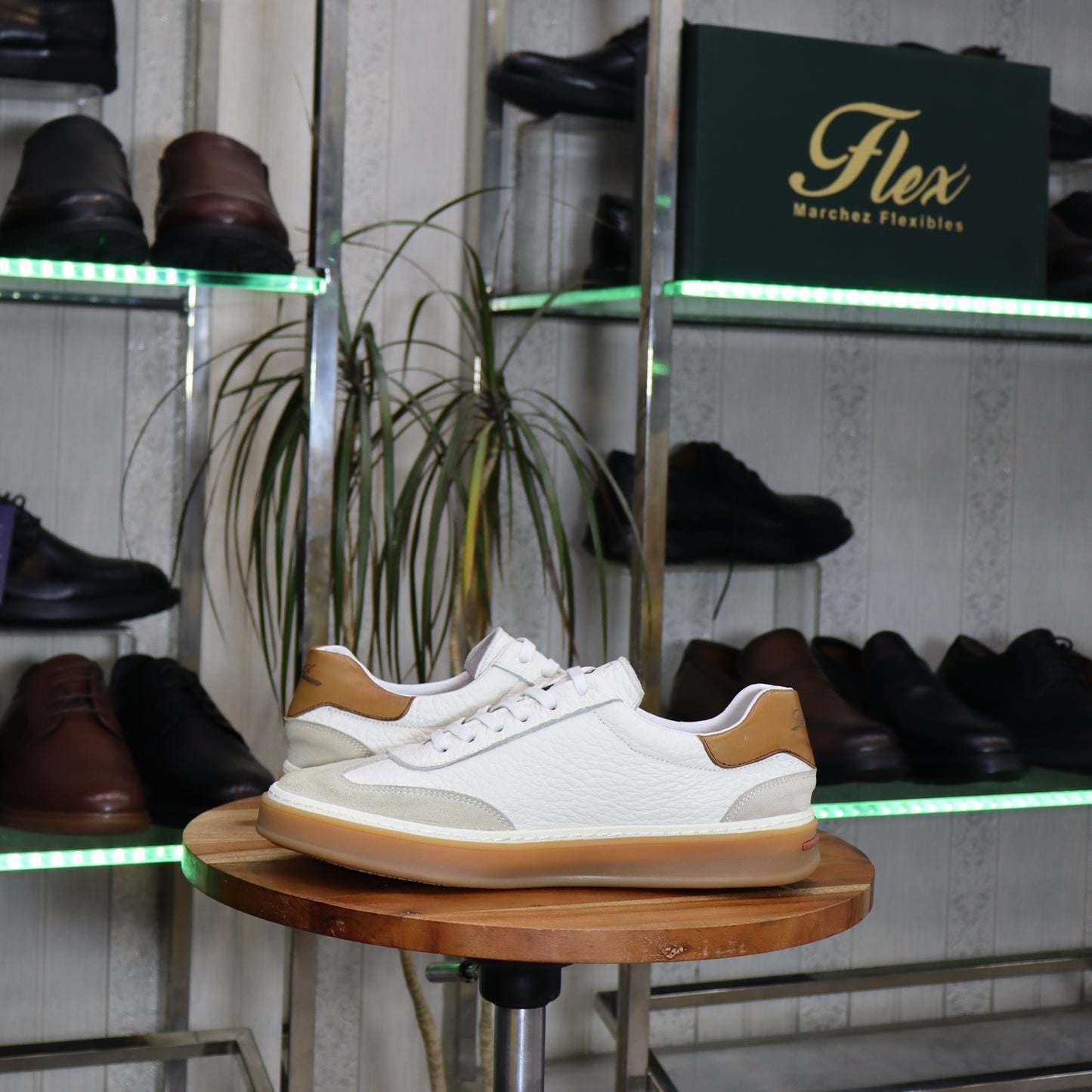 Basket En Cuir Blanc - Tadla