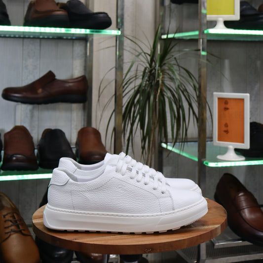 Basket En Cuir Blanc - Meriot