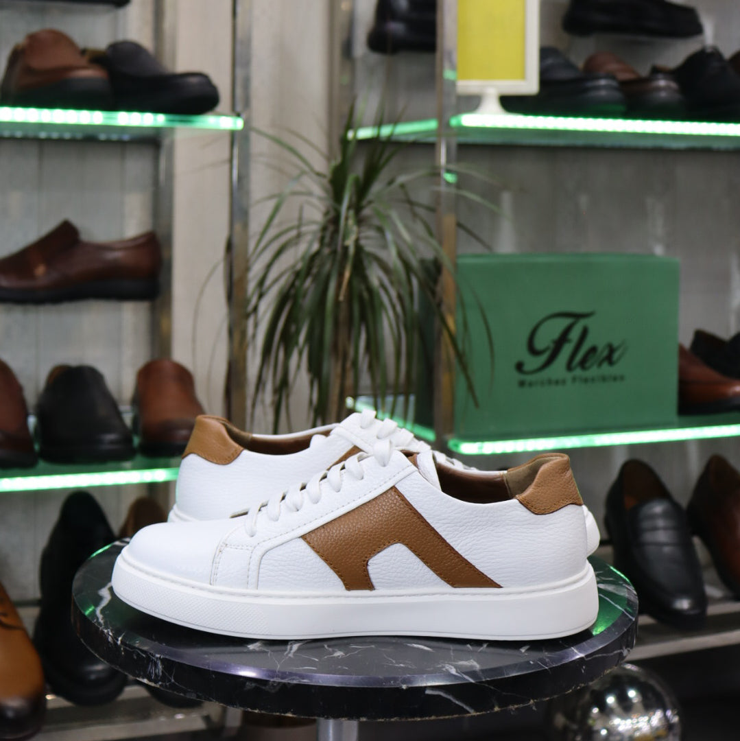 Basket_En_Cuir_Blanc_Marron_-_Pour_Mael