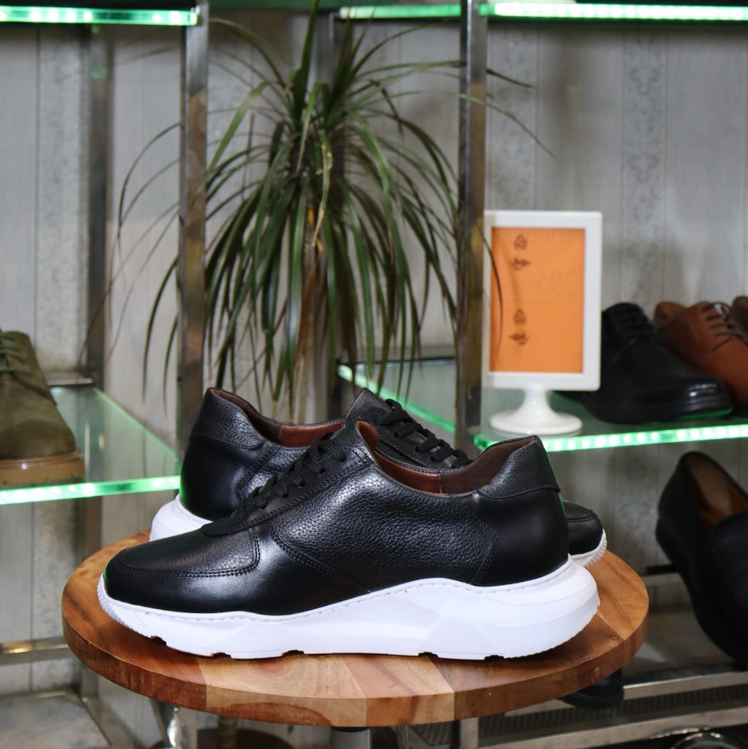 Basket En Cuir Noir - Arman