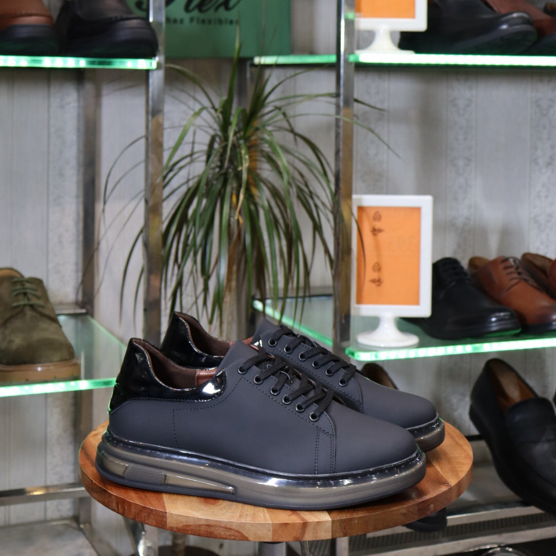 Basket En Cuir Noir - Lellie