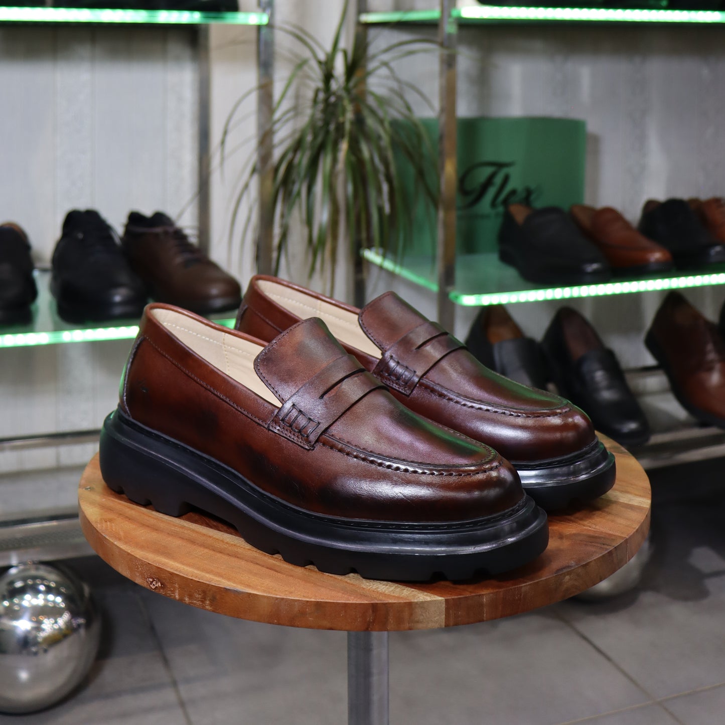 Mocassin Lennox Marron En Cuir