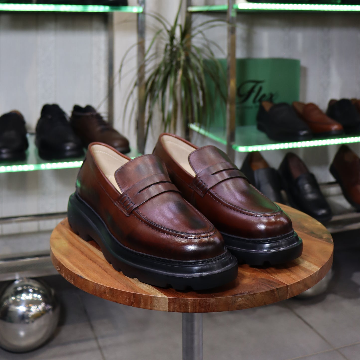 Mocassin Lennox Marron En Cuir