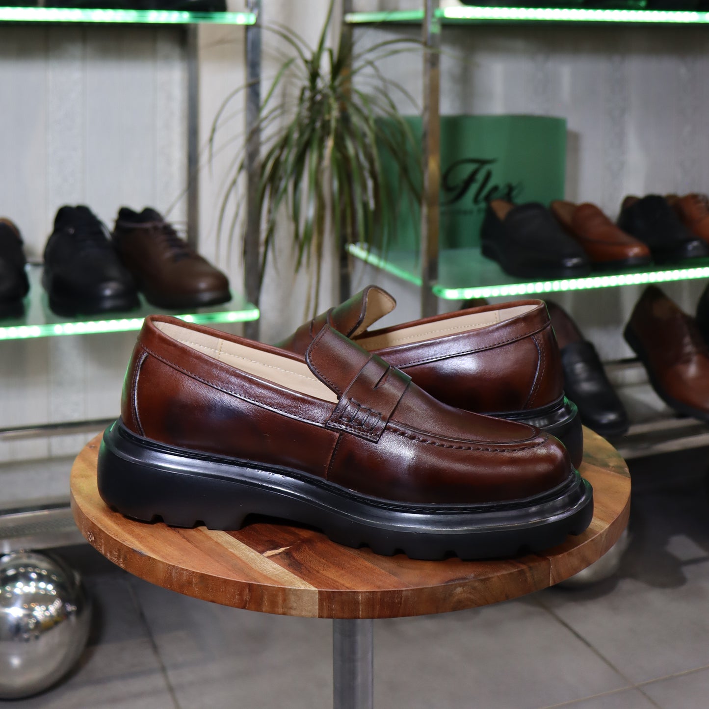 Mocassin Lennox Marron En Cuir