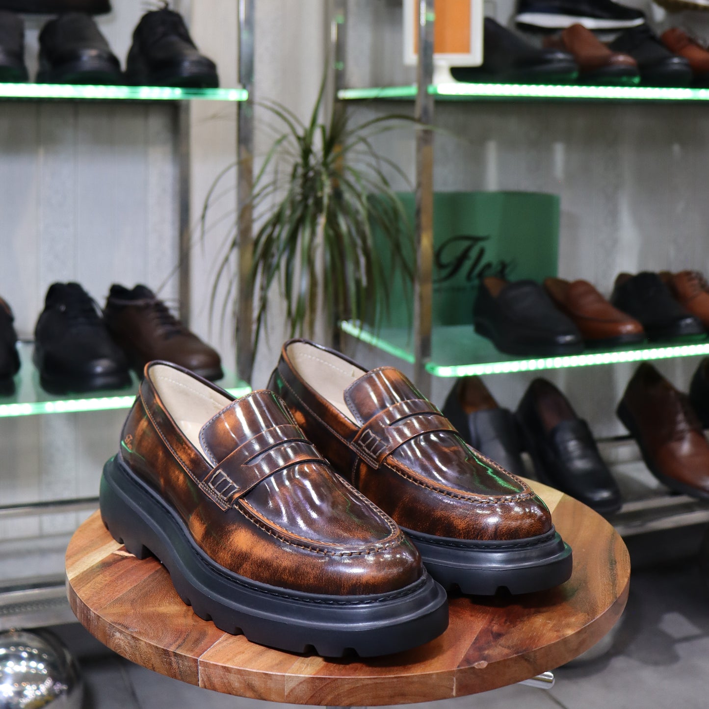 Mocassin Lennox Tabac En Cuir Démasquable