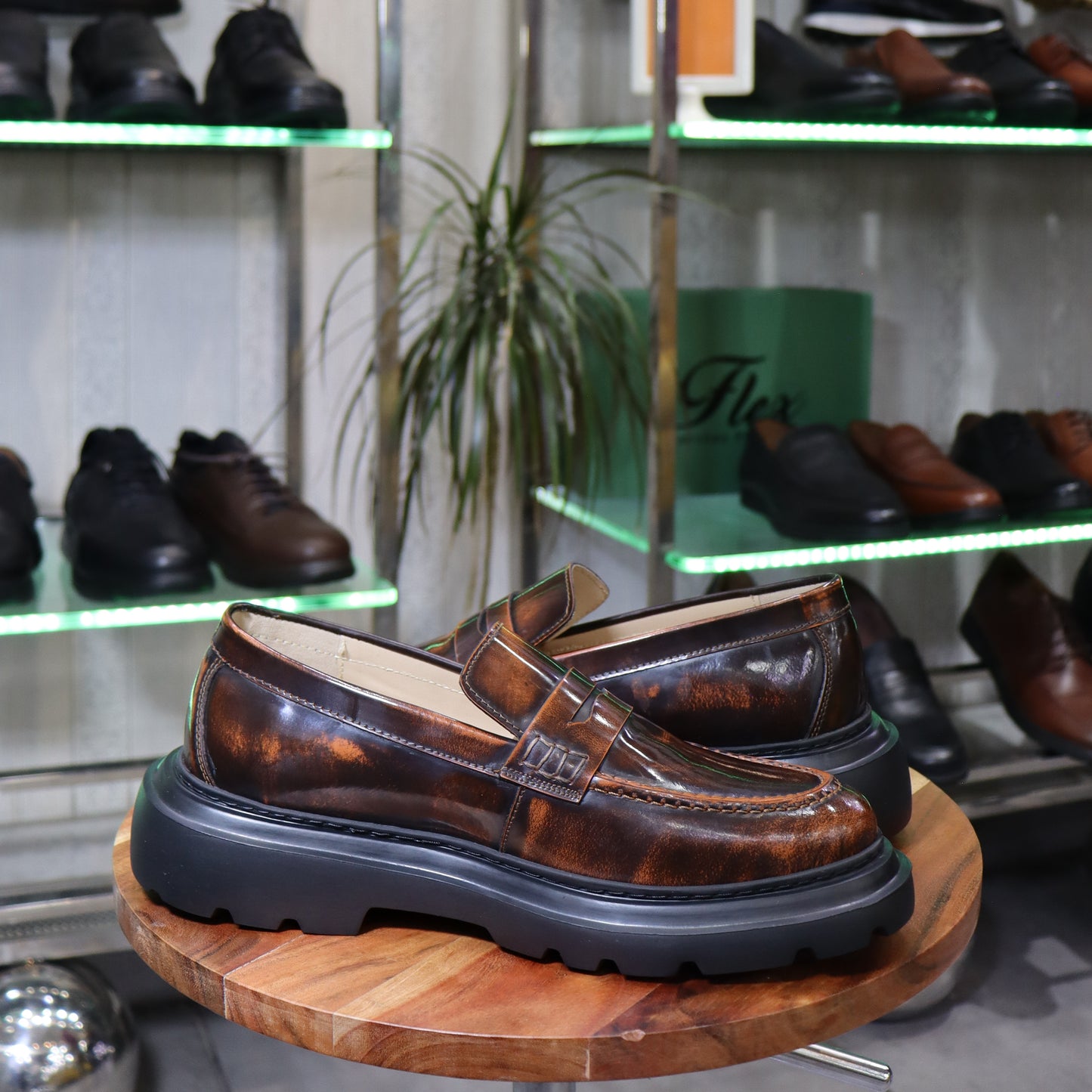 Mocassin Lennox Tabac En Cuir Démasquable