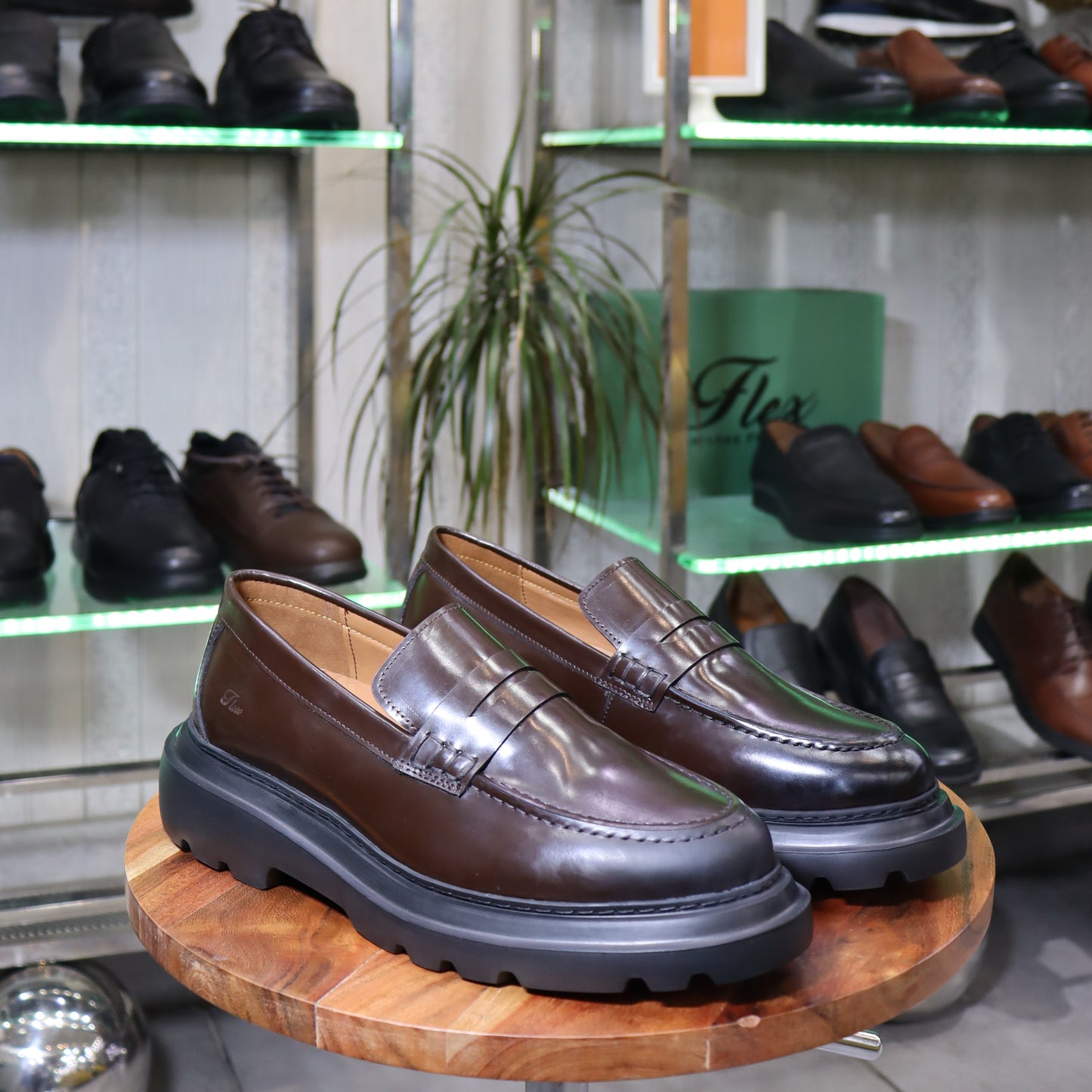 Mocassin Lennox Marron En Cuir Démasquable
