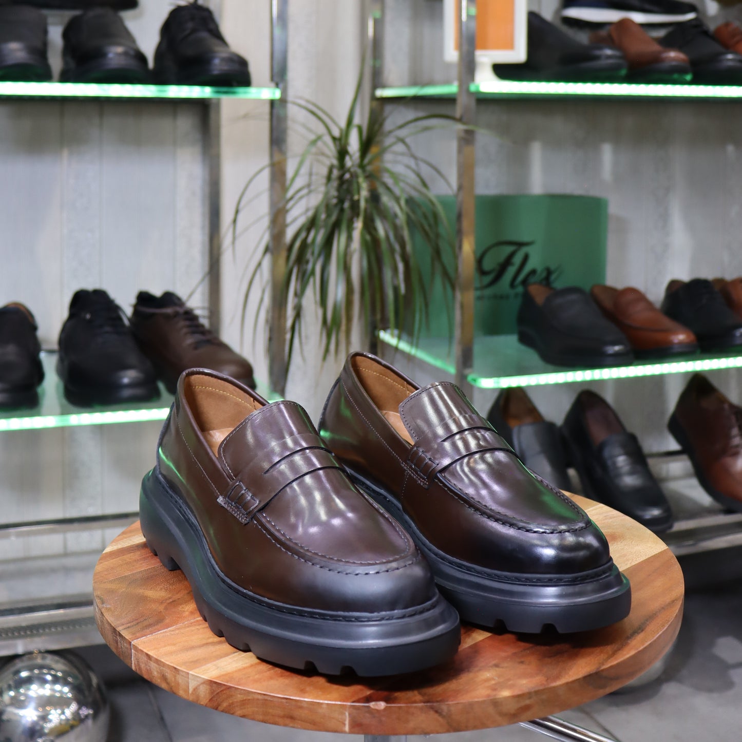 Mocassin Lennox Marron En Cuir Démasquable