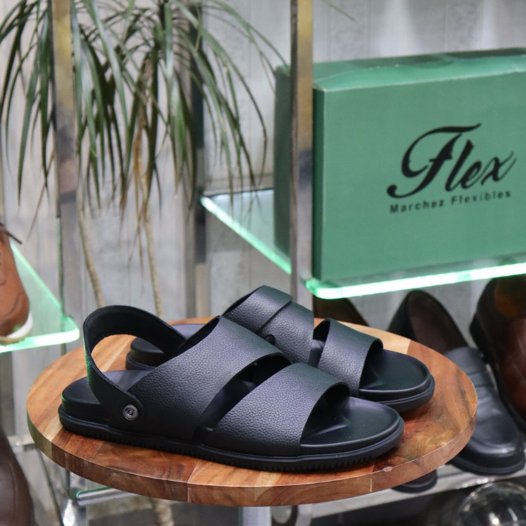 Sandales en cuir Noir - Nerio