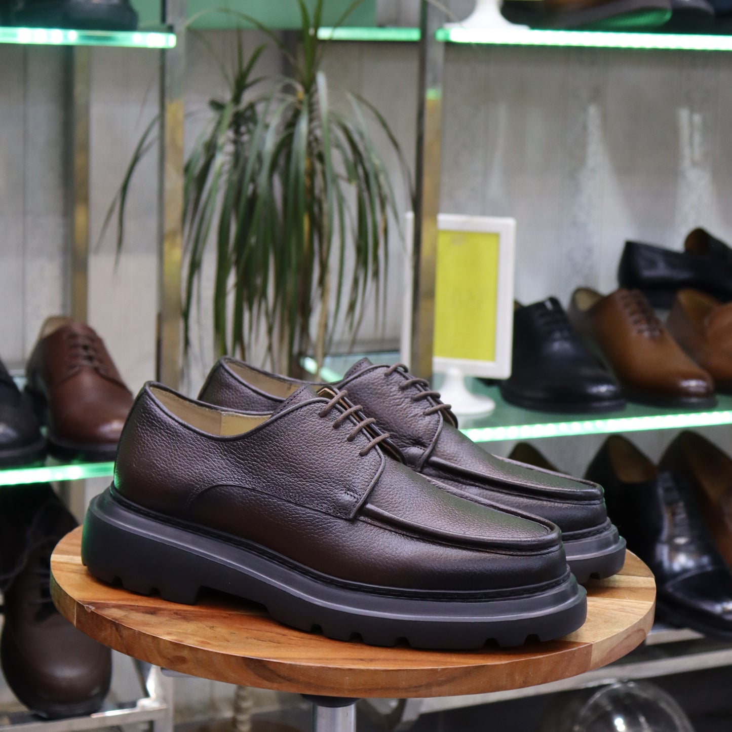Chaussure Homme En Cuir Marron - Primo