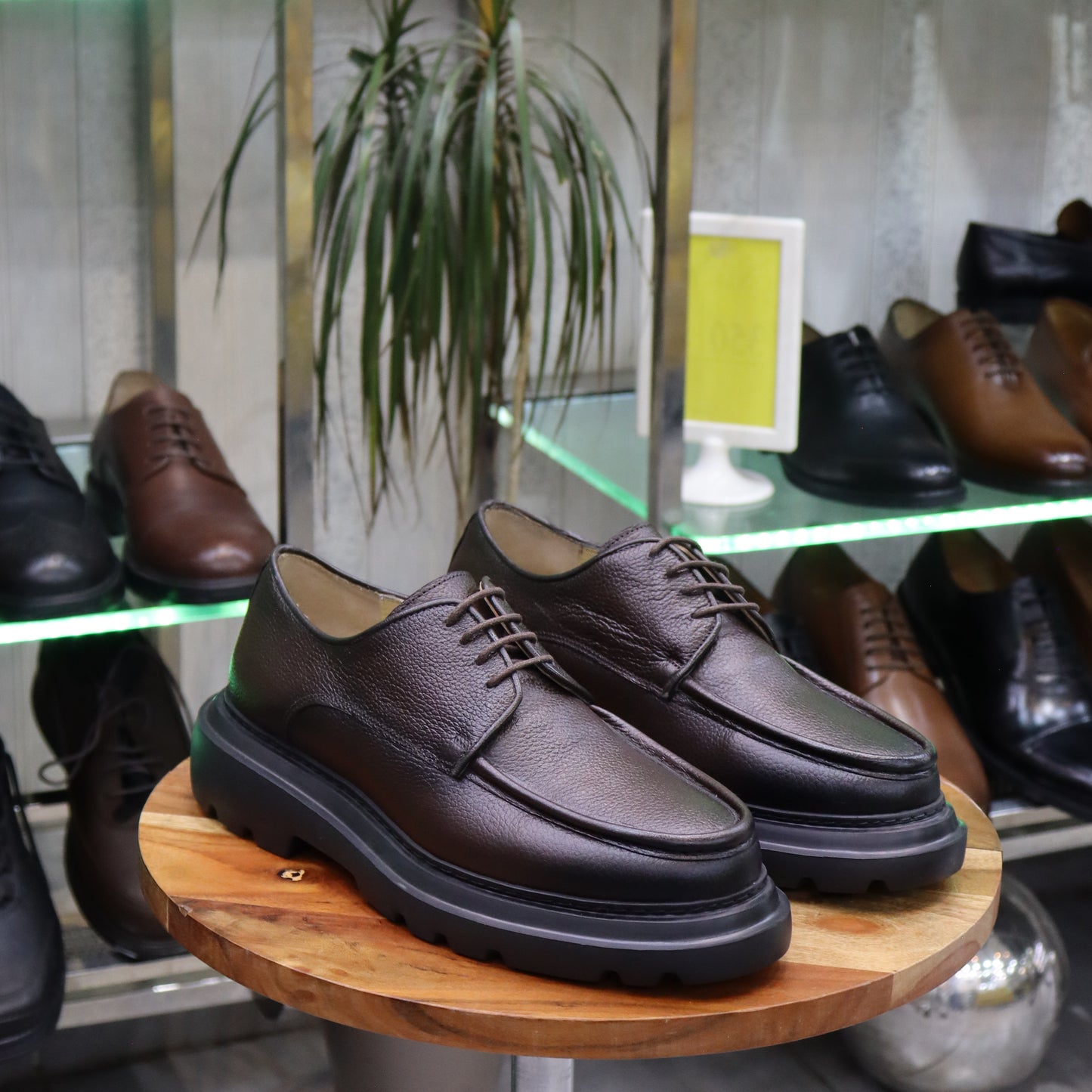 Chaussure Homme En Cuir Marron - Primo