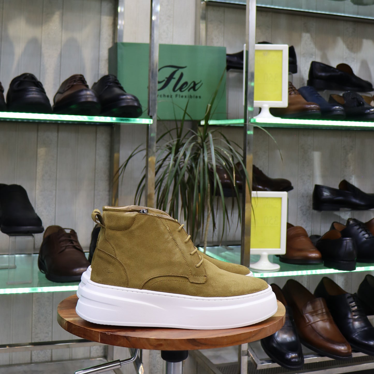 Bottine En Cuir Tabac Daim - Berroum