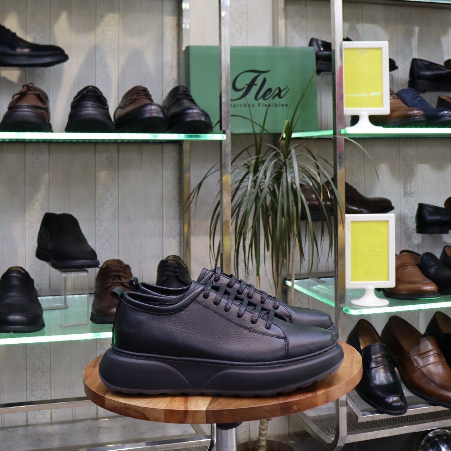 Basket En Cuir Noir - Cala .