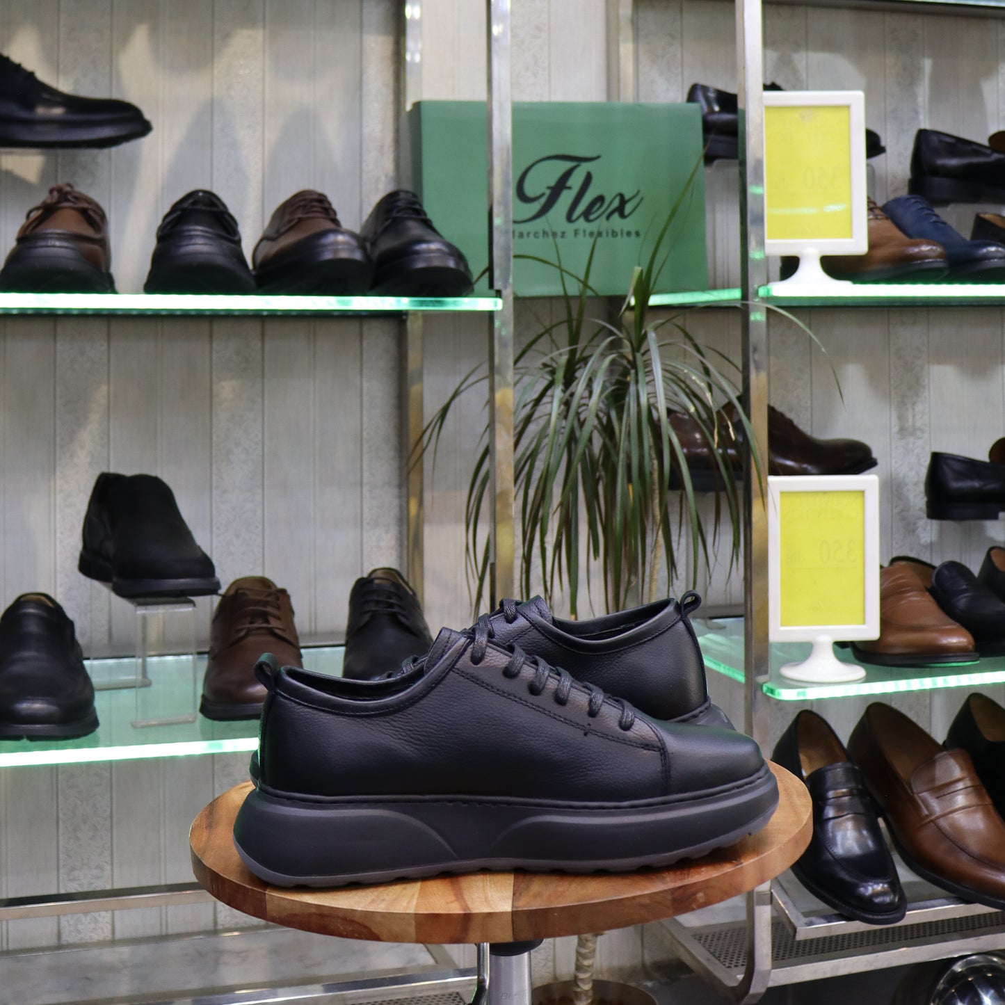 Basket En Cuir Noir - Cala .