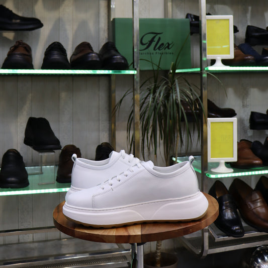 Basket En Cuir Blanc - Cala