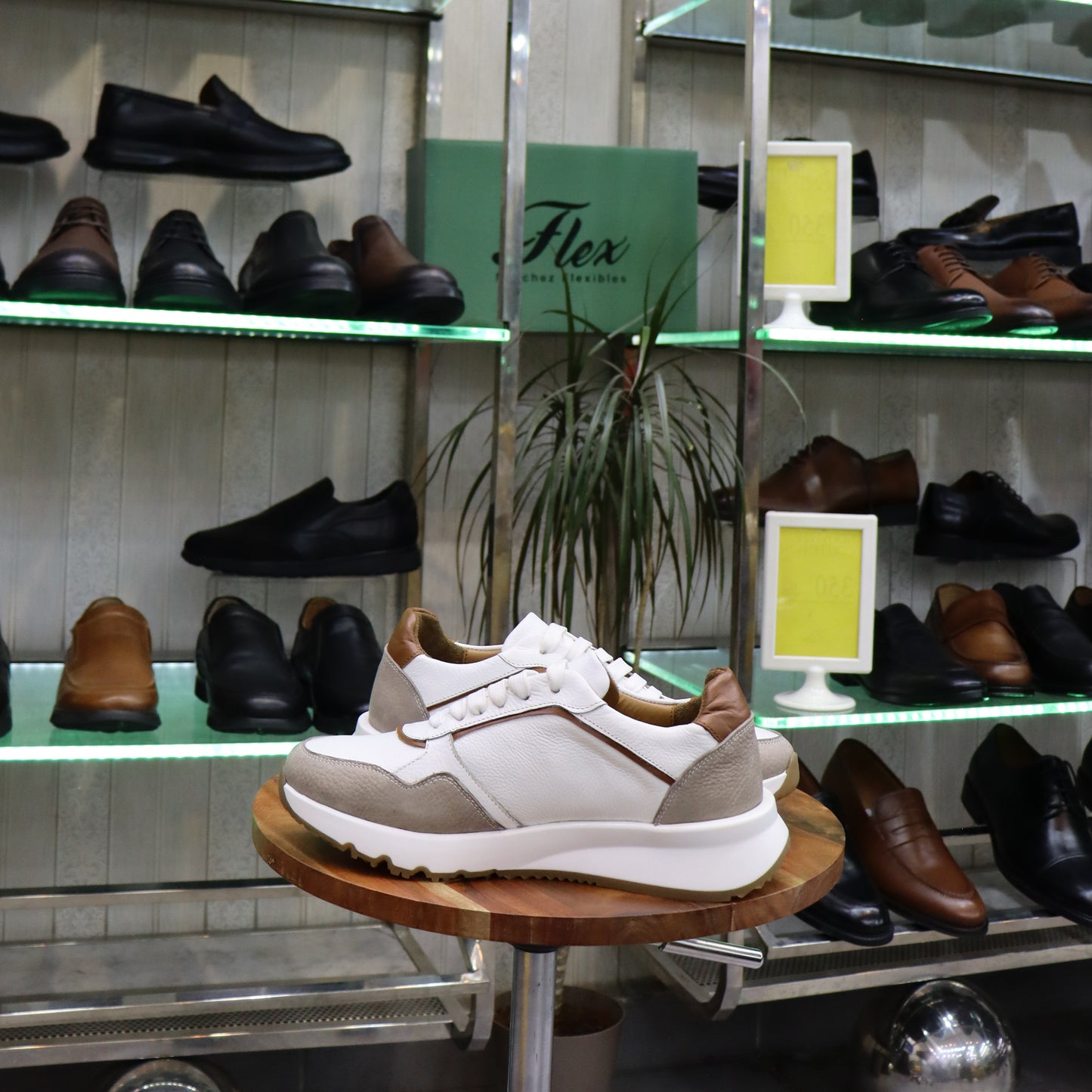 Basket En Cuir Blanc - Iris