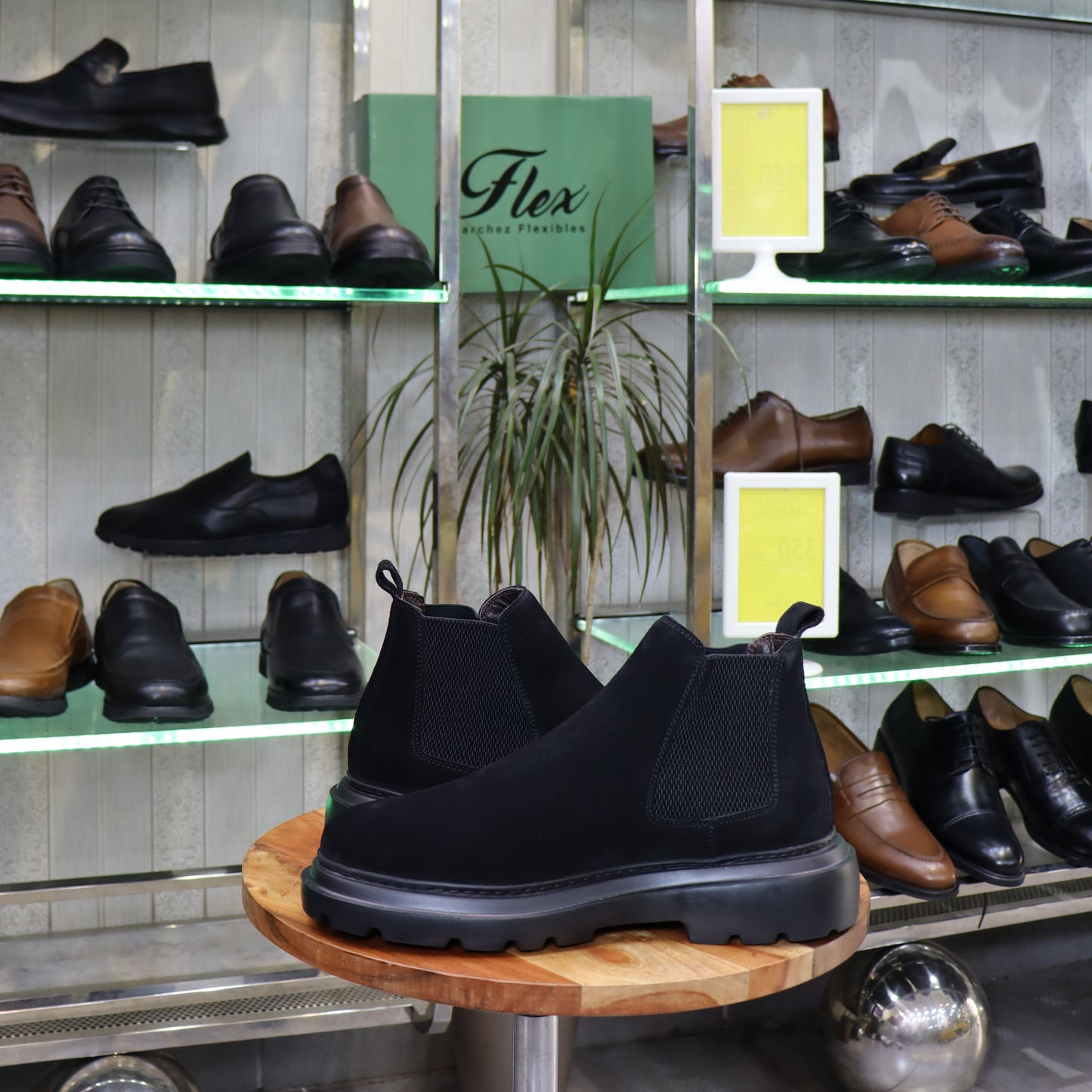 Bottine En Cuir daim Noir - Trek - Flexshoes