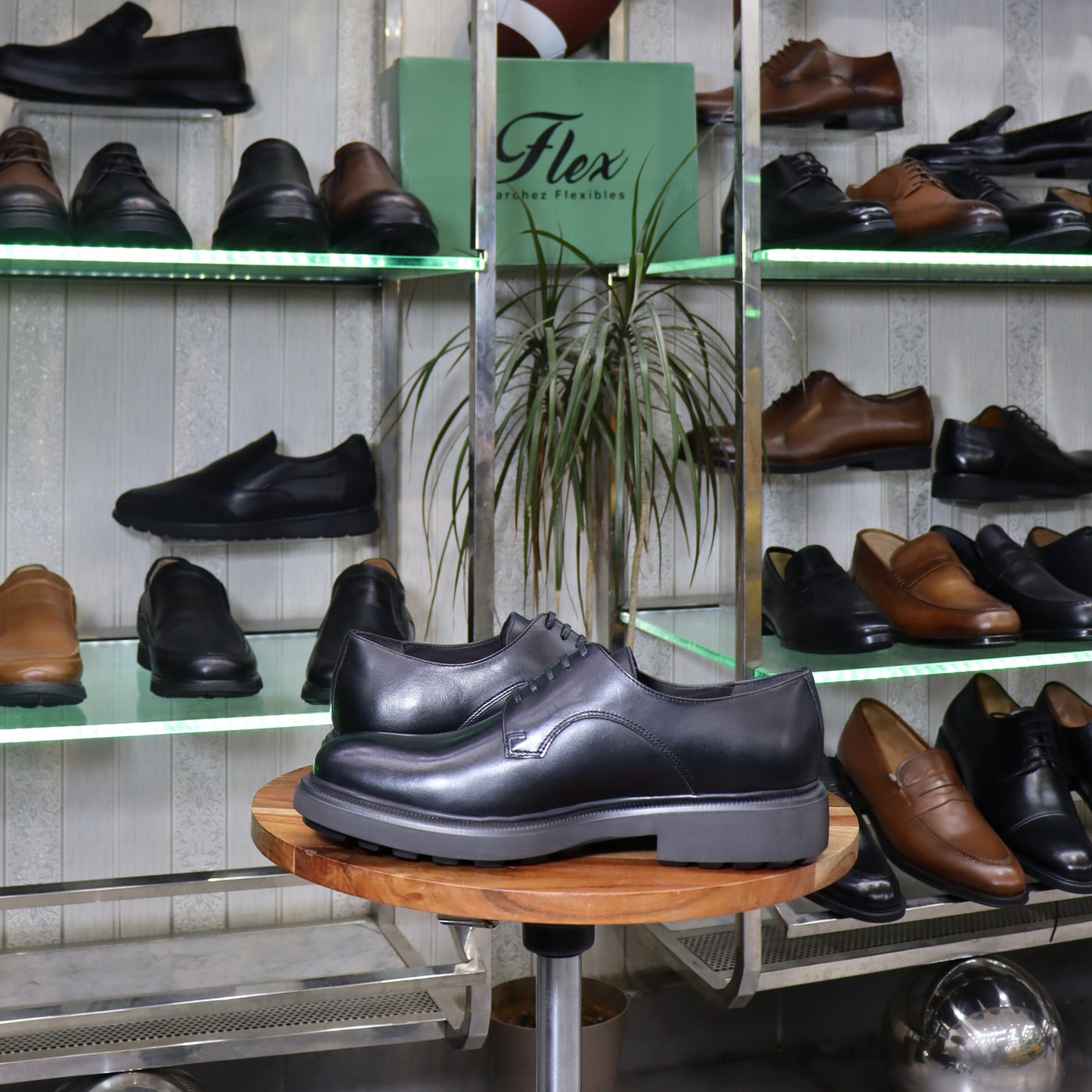 Chaussures Derby Homme En Cuir Noir – Semelle EVA FlexShoes - Penford