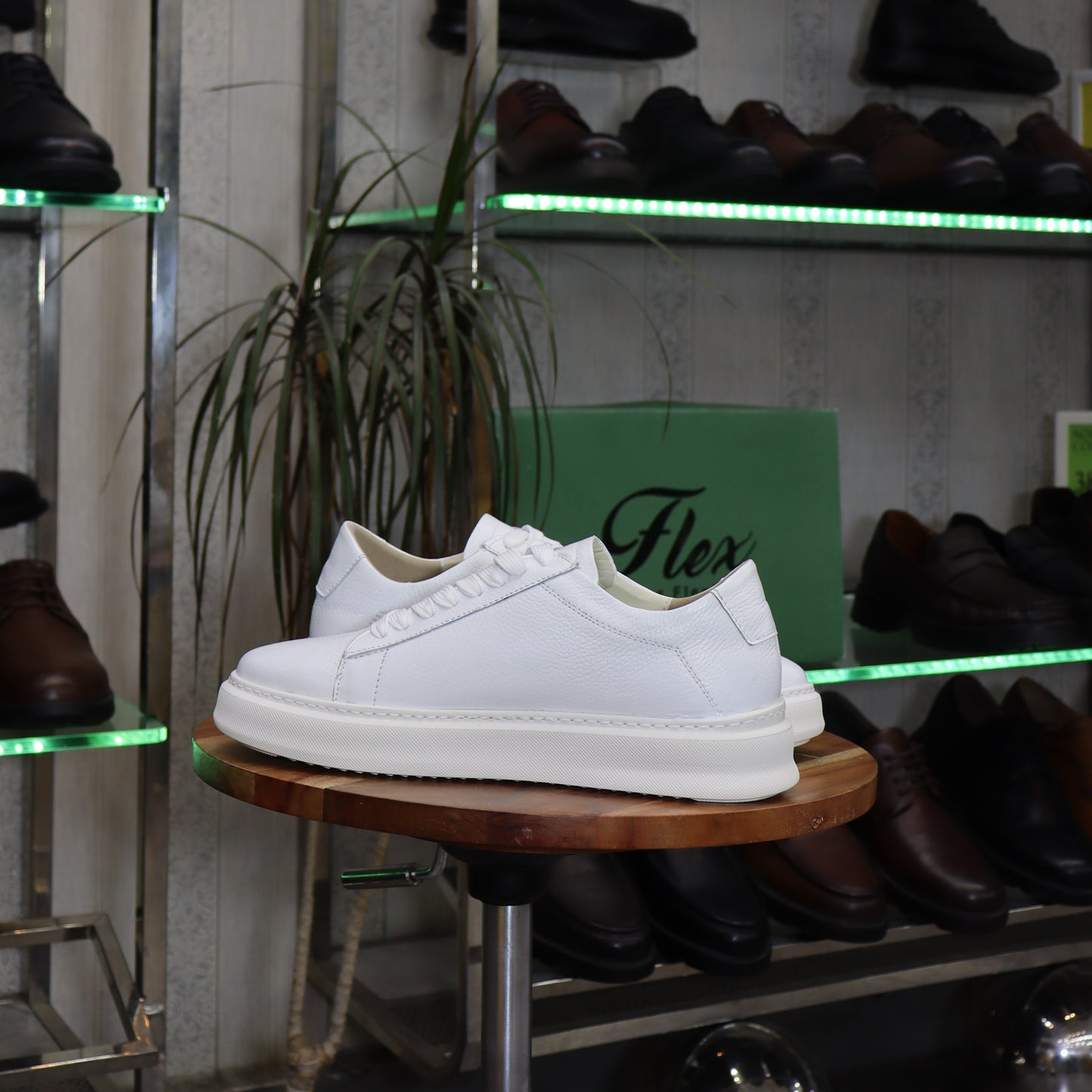 Basket En Cuir Blanc - Essaouira