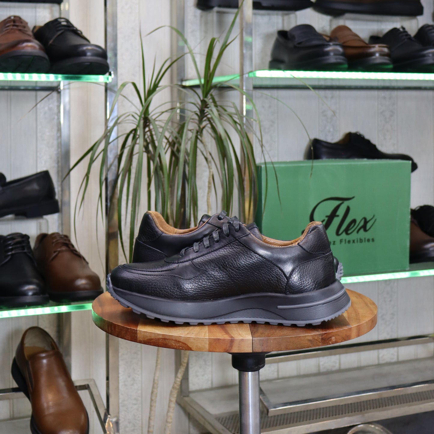 Basket En Cuir Noir - kénitra