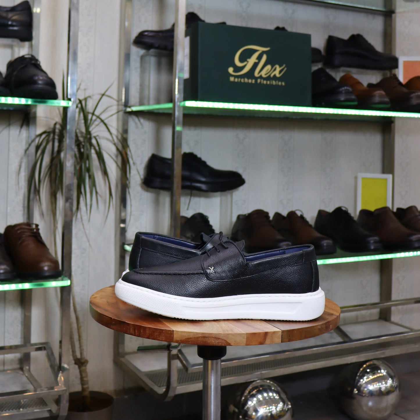 Black Leather Shoe - Sefrou Flexshoes