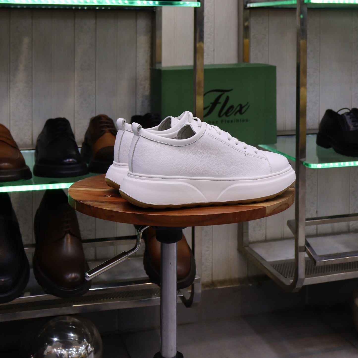 Basket En Cuir Blanc - Cala