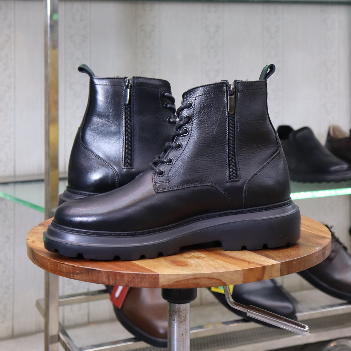 Bottine en Cuir Noir Homme – Sefrou