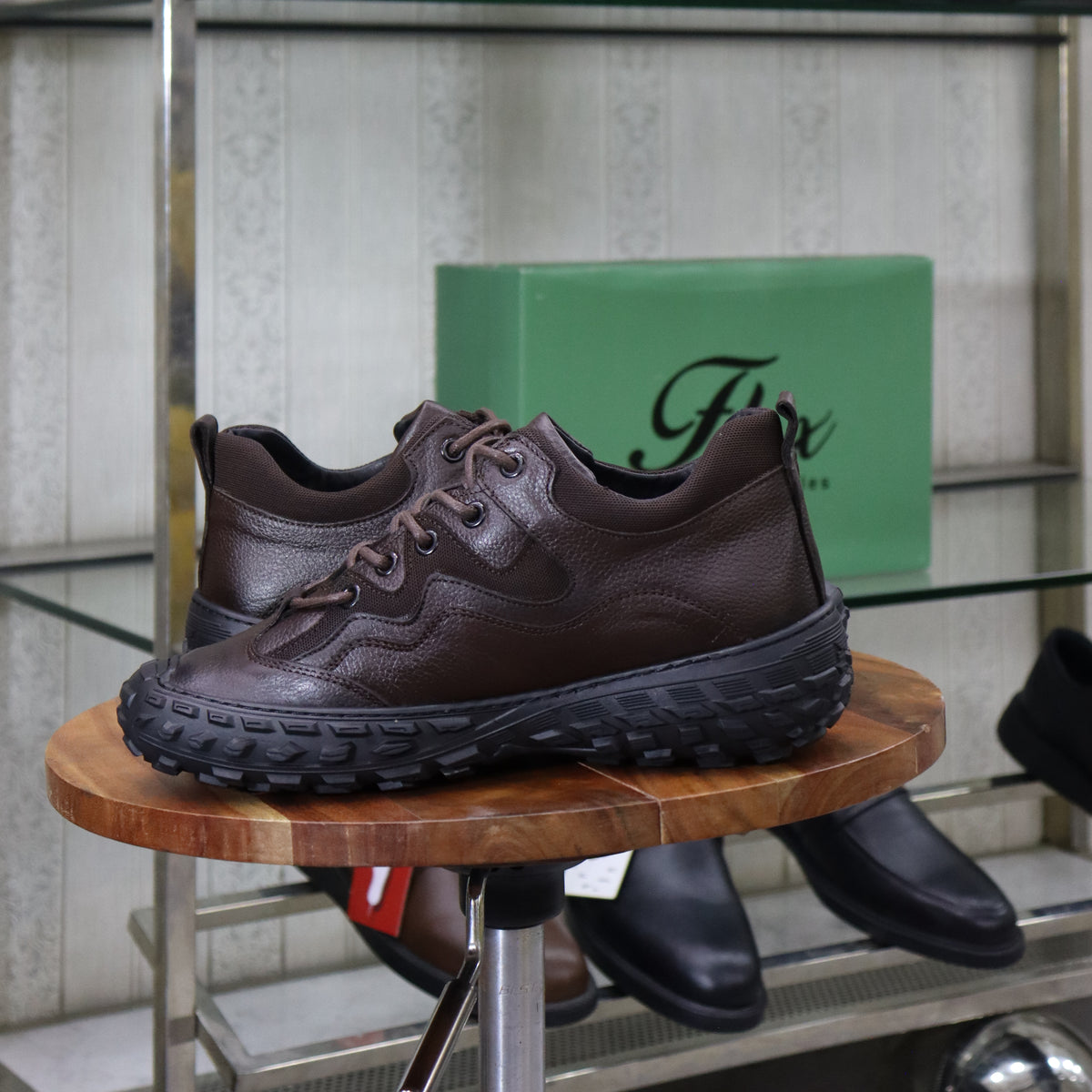 Basket En Cuir Marron Pour Hommes - Everest