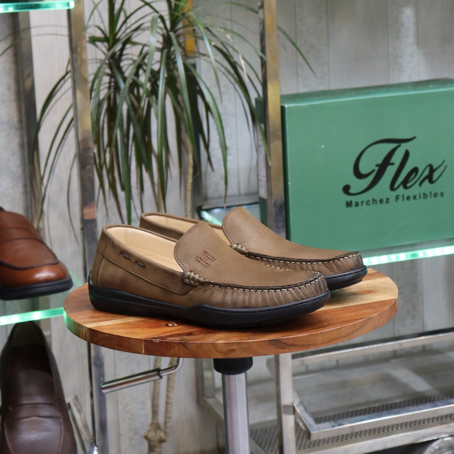 Mocassin En Cuir Biege - Lennox