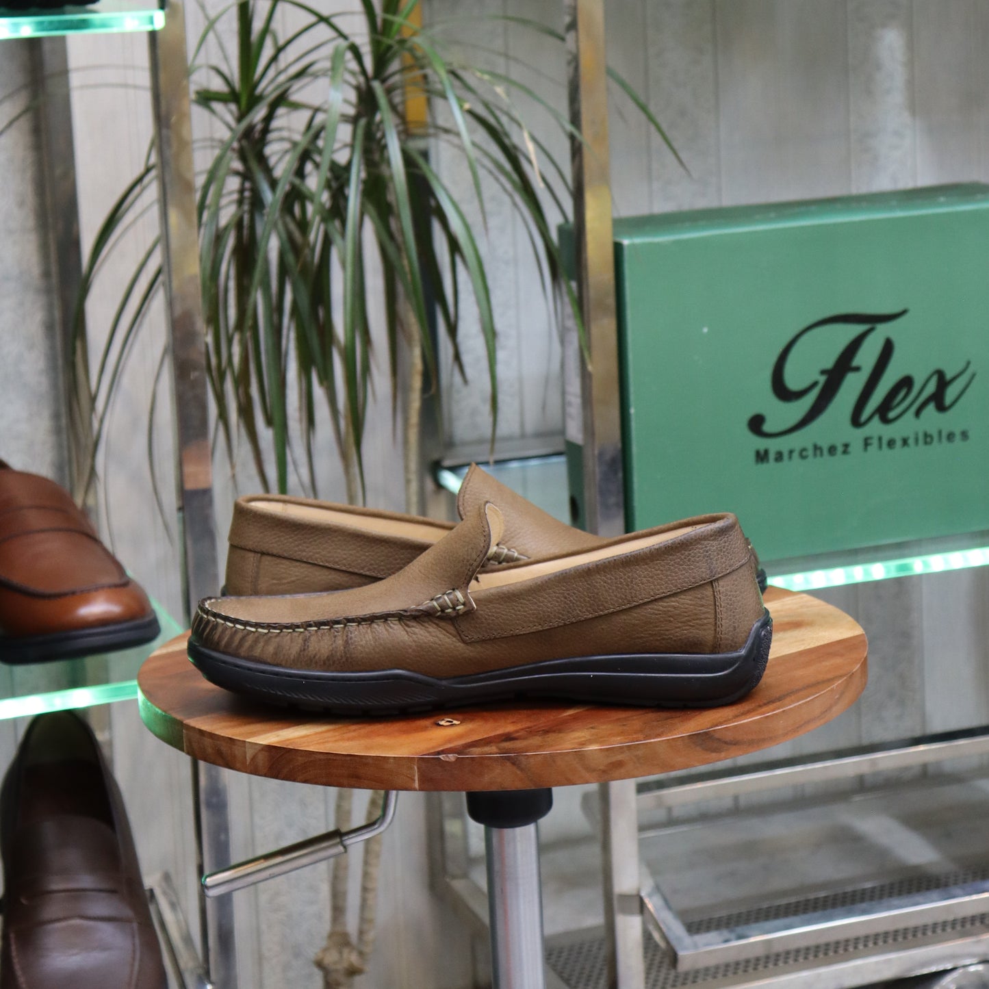 Mocassin En Cuir Biege - Lennox