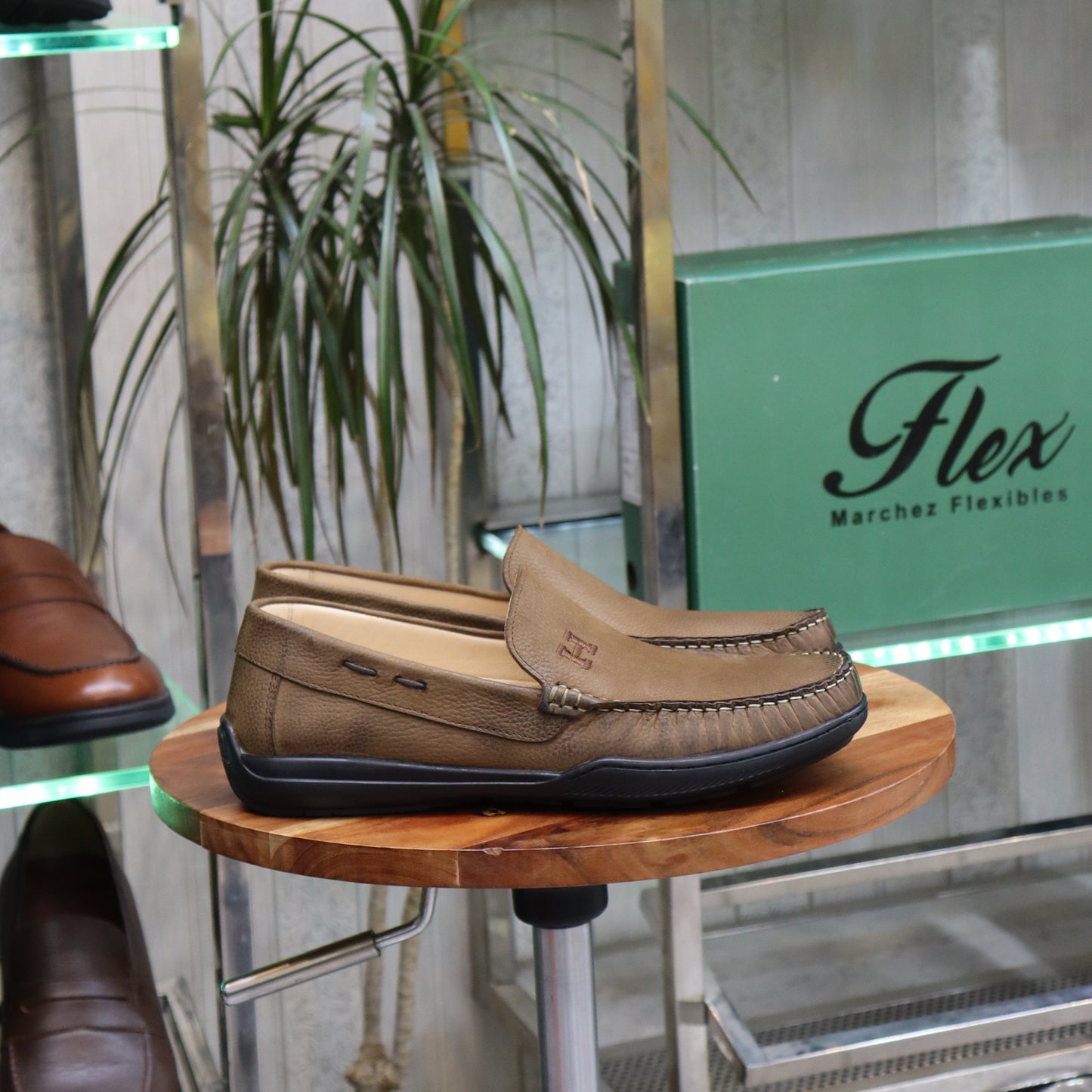 Mocassin En Cuir Biege - Lennox
