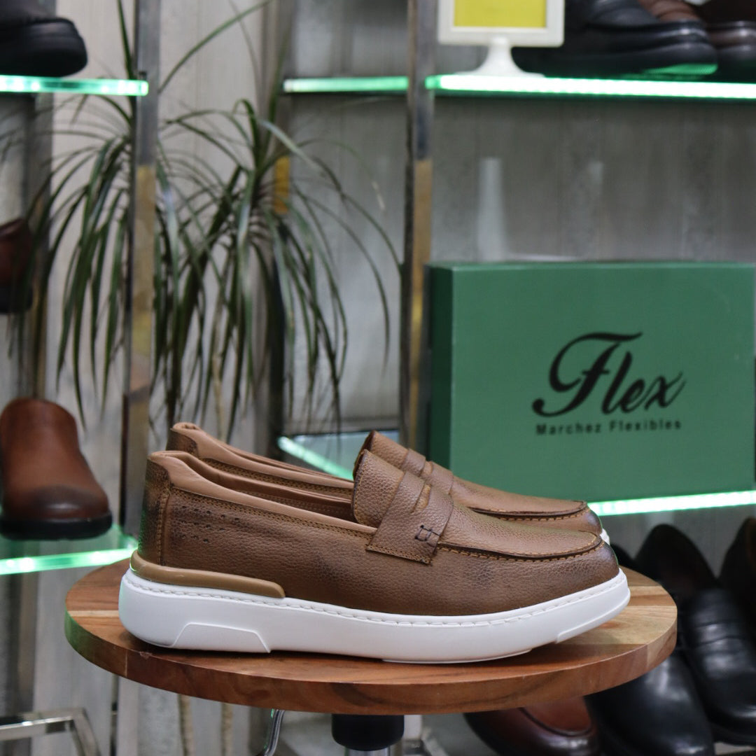 Mocassin Marron En Cuir Julien