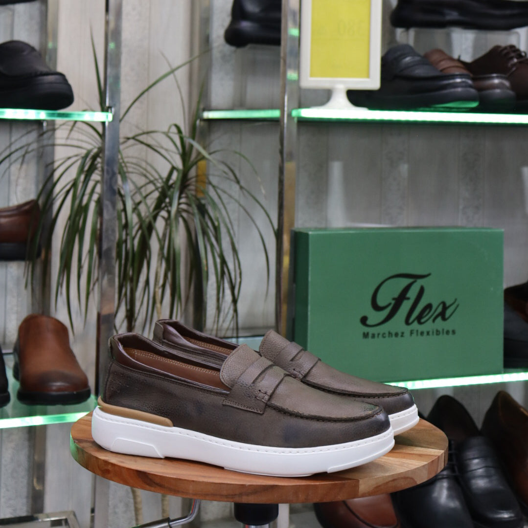 Mocassin Marron En Cuir Julien