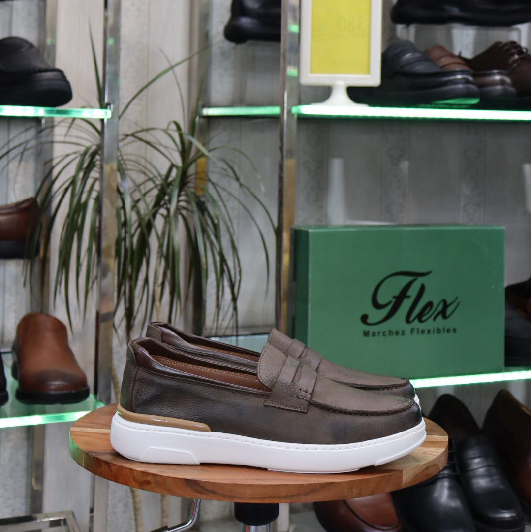 Mocassin Marron En Cuir Julien