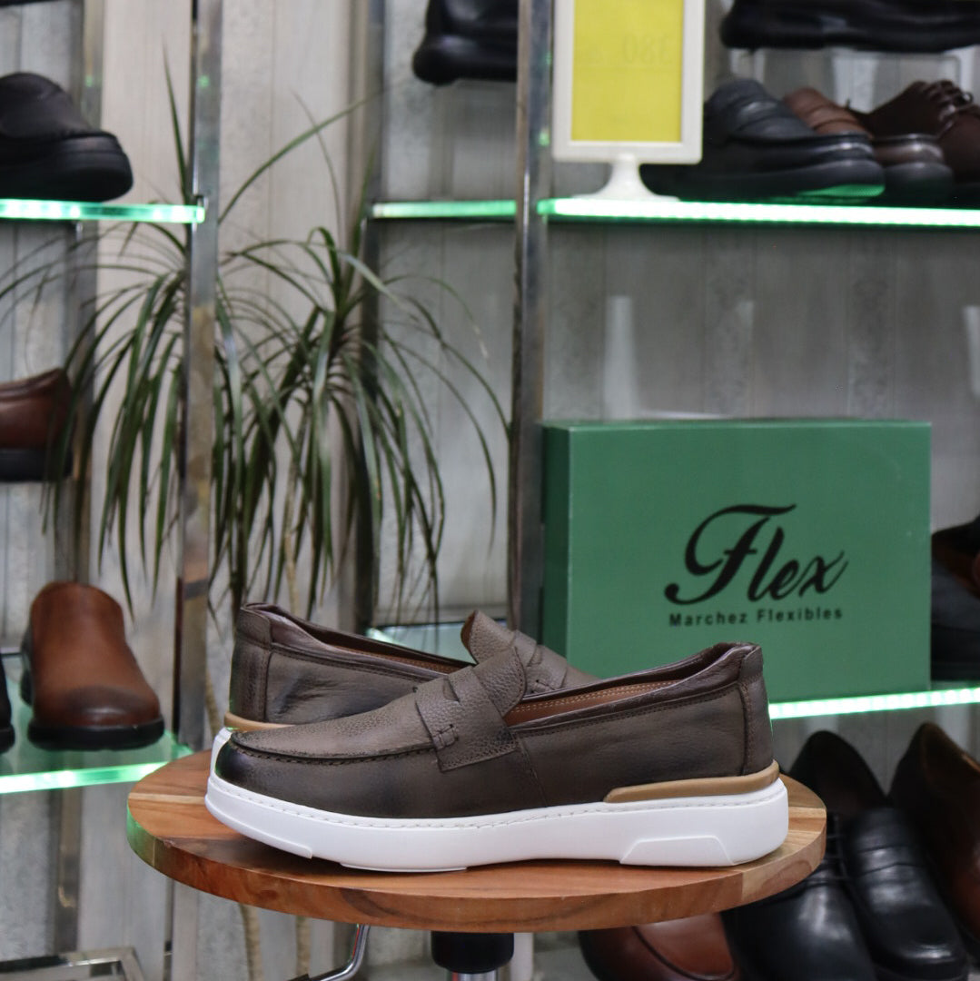 Mocassin Marron En Cuir Julien