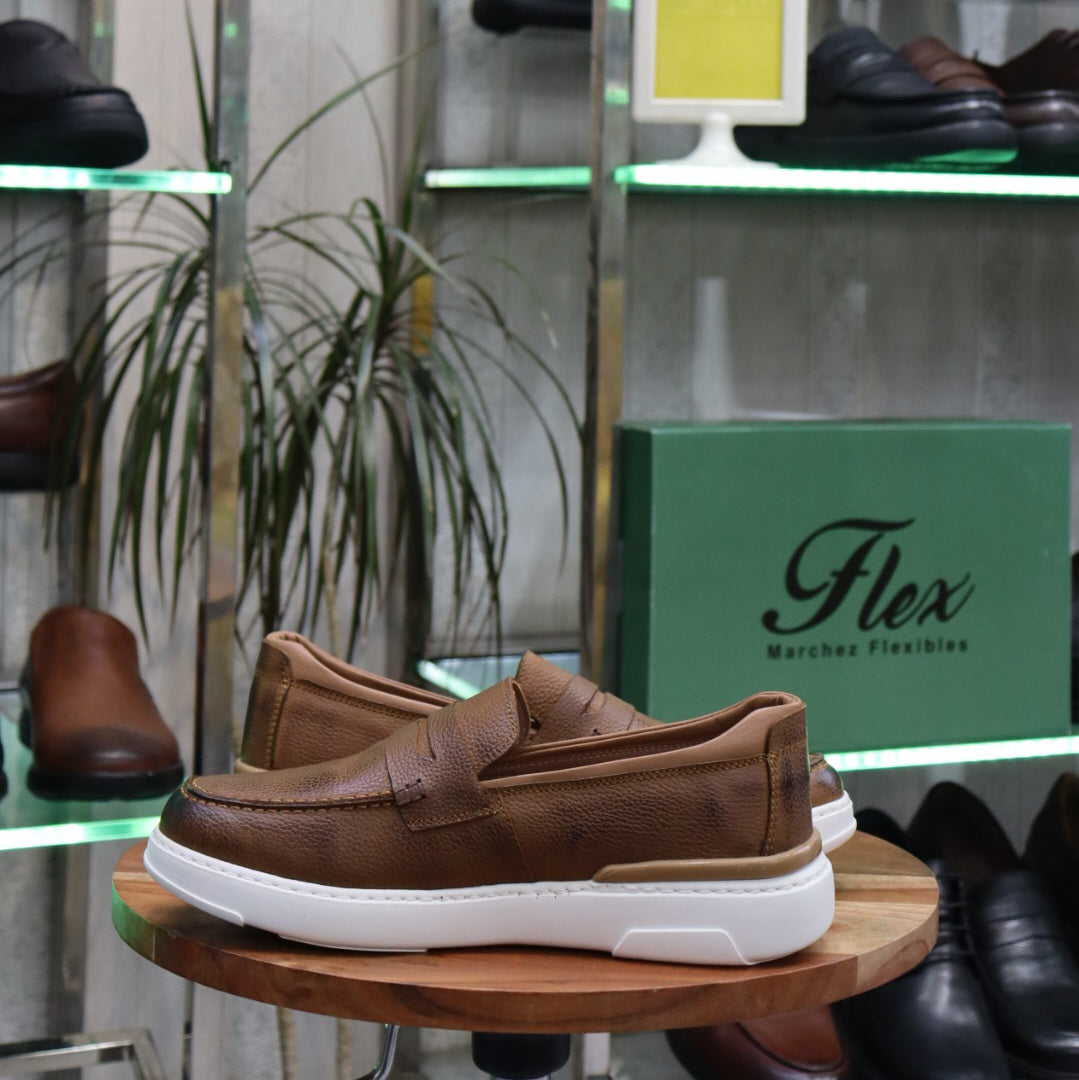 Mocassin Marron En Cuir Julien