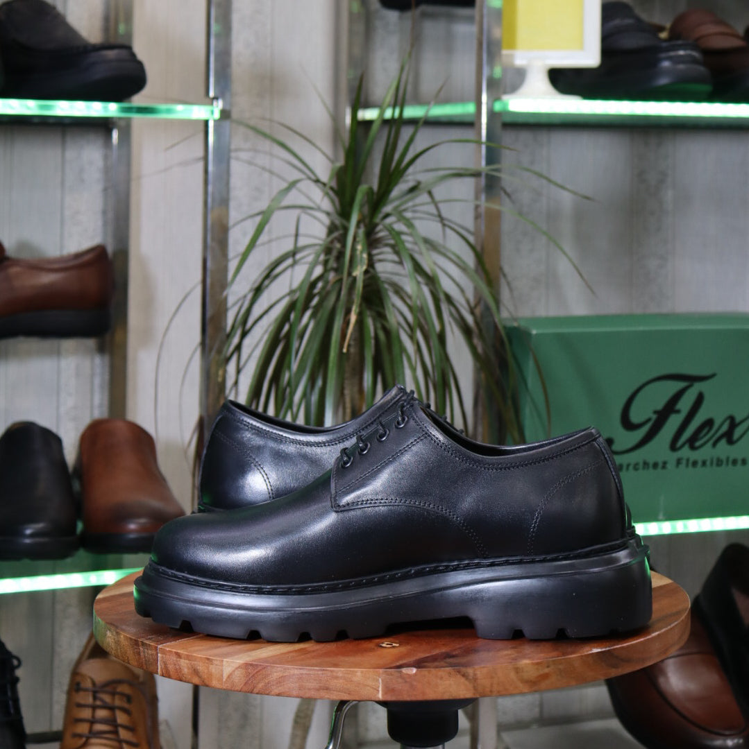 Mocassin Noir En Cuir Aristide