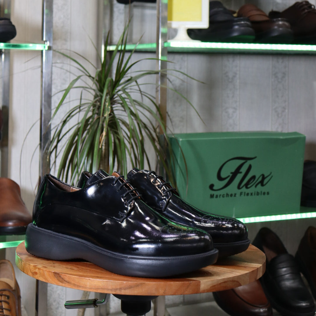 Mocassin Noir En Cuir Démasquable Saul