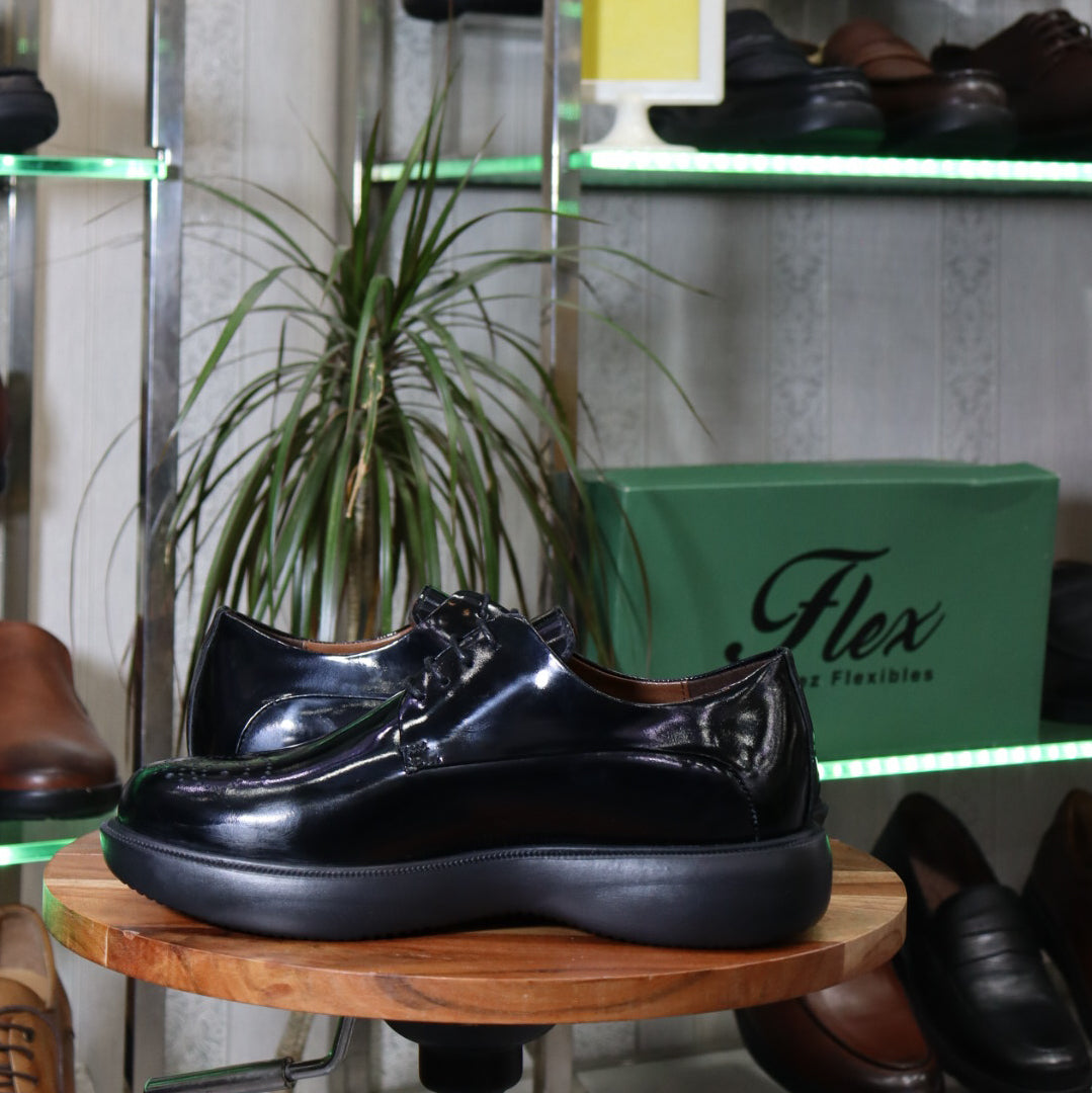Mocassin Noir En Cuir Démasquable Saul Pour