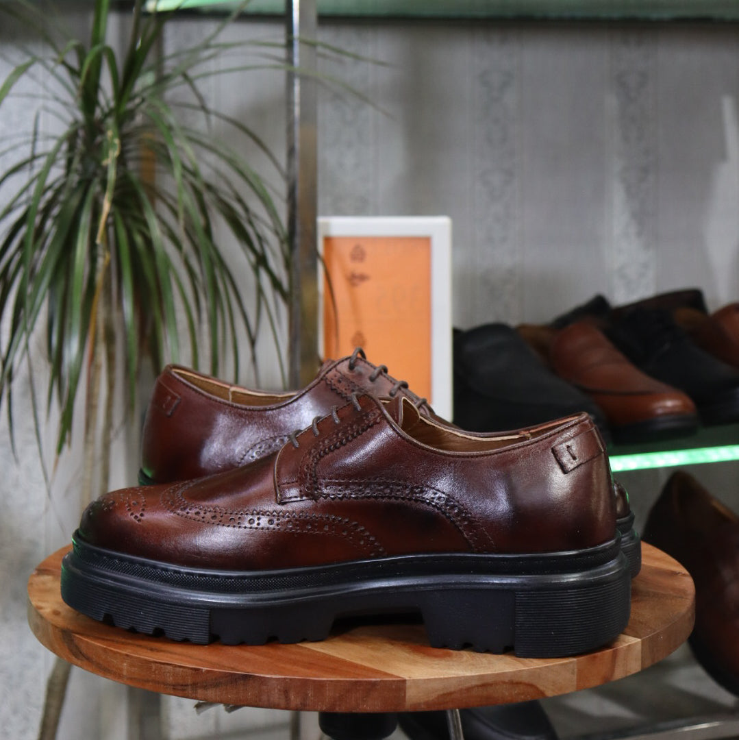 Mocassins En Cuir Marron- Renato