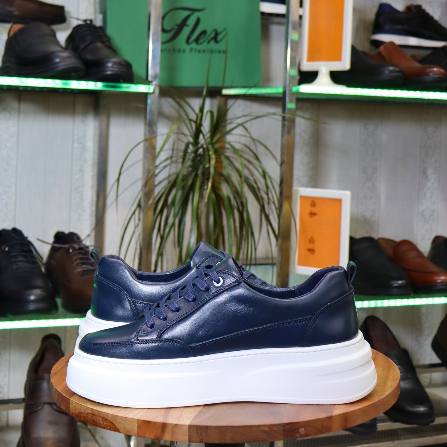 basket en cuir