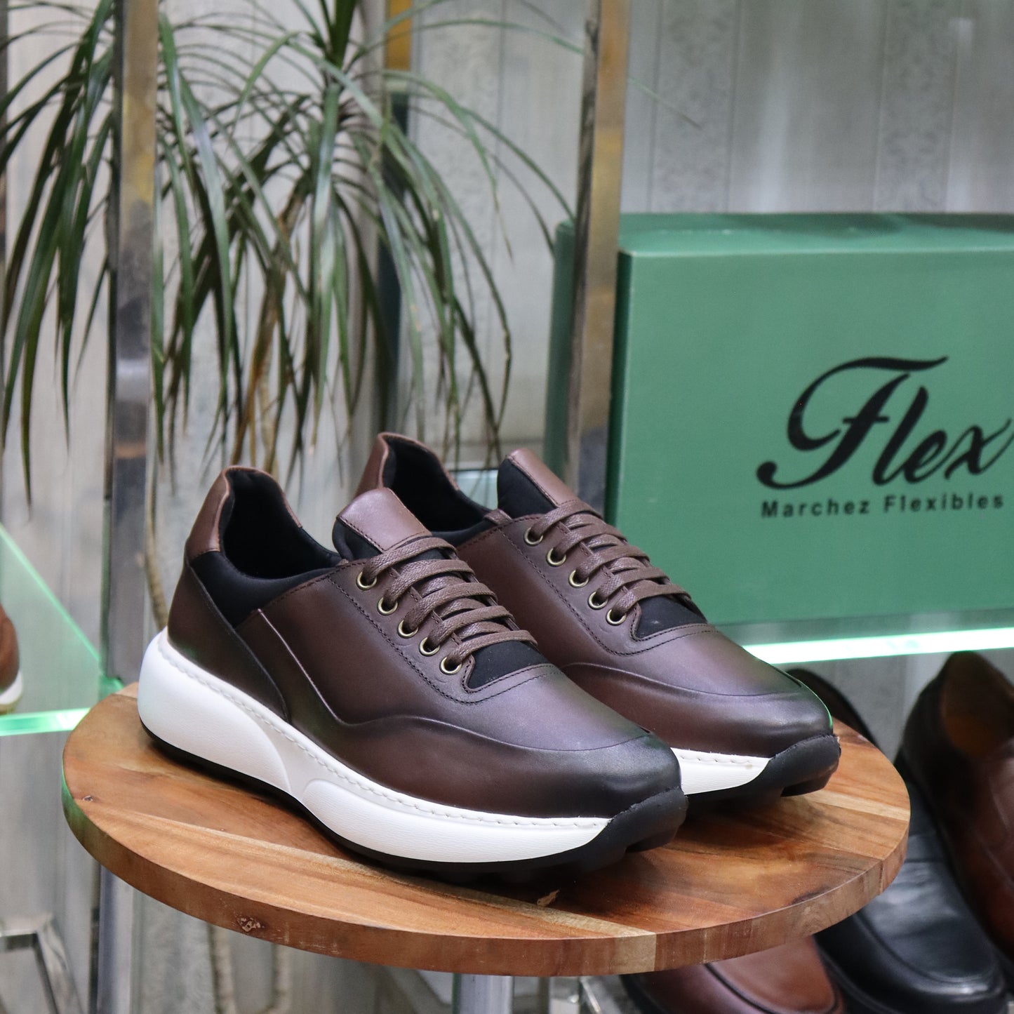 Basket En Cuir Marron - Kokoe