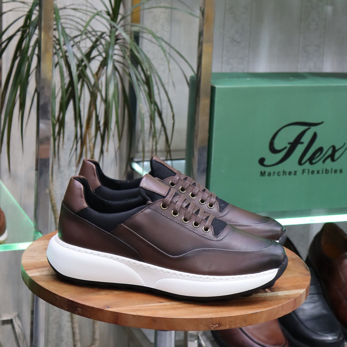 Basket En Cuir Marron - Kokoe