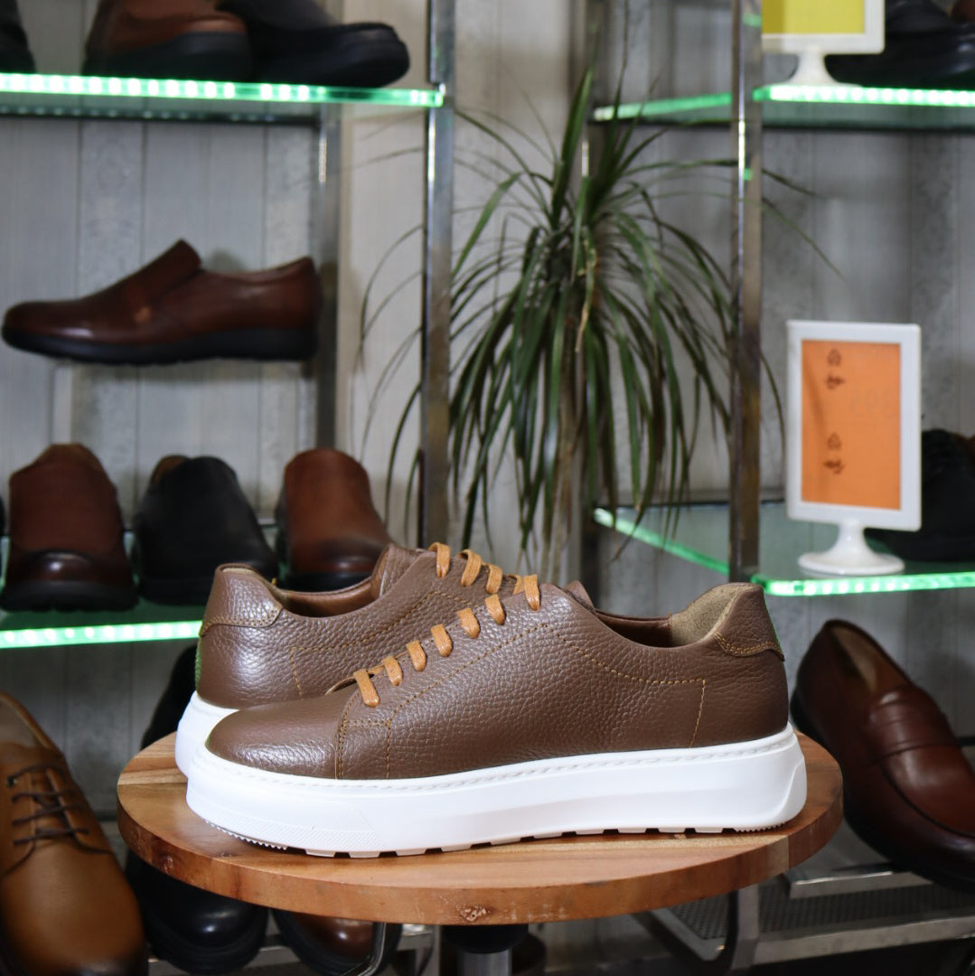 Basket  En Cuir Marron - Meriot