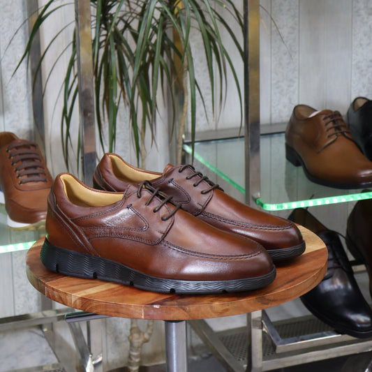 Basket  En Cuir Marron -  Montgomery
