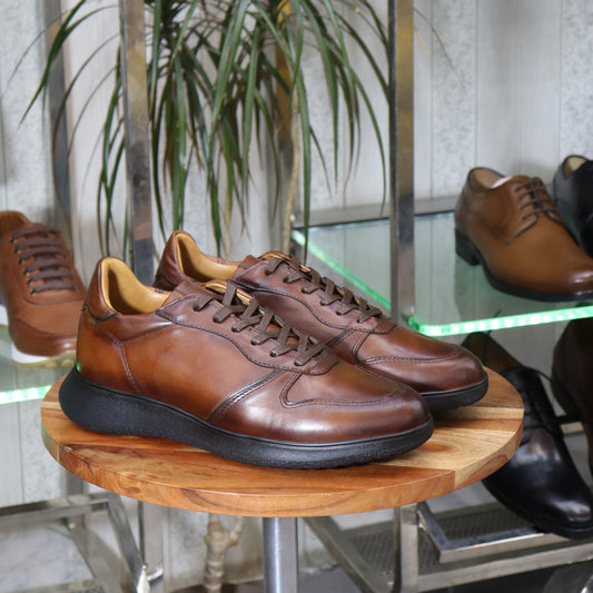 Basket  En Cuir Marron - Kokoe