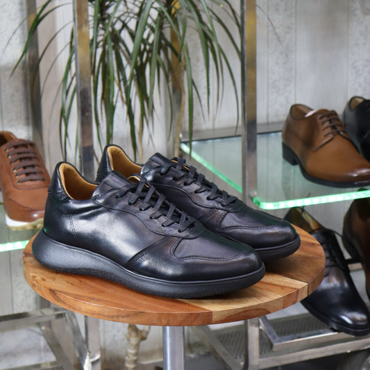 Basket  En Cuir Noir -  Kokoe