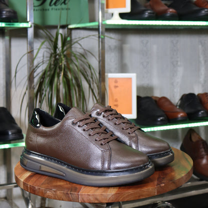 Basket Herman Maroon En Cuir