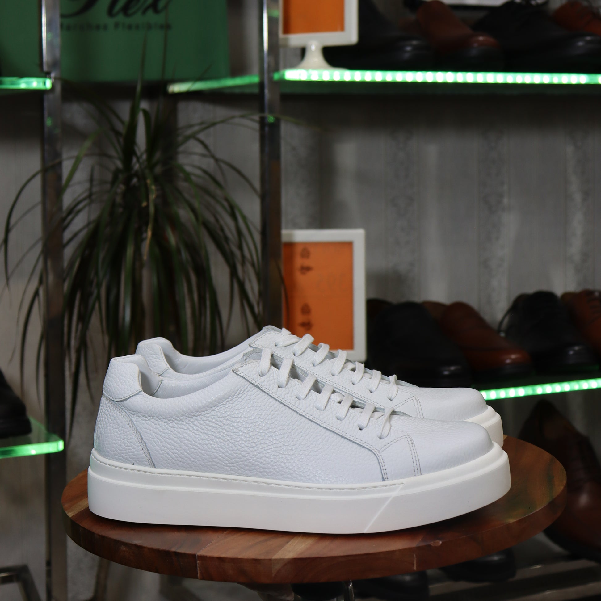 Basket KADY En Cuir  Blanc