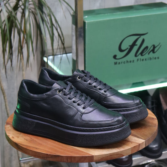 Basket Nebraska en Cuir  Noir